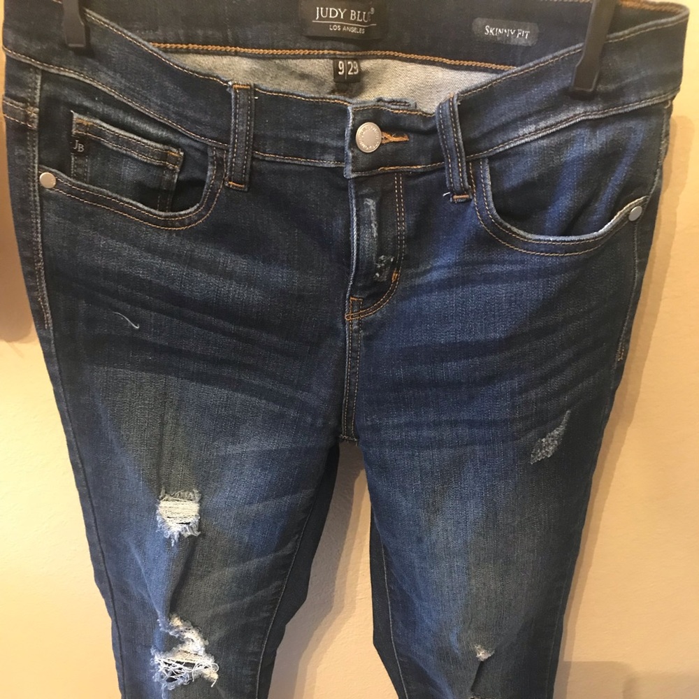 Judy Blue stretch skinny jeans distressed size 9
